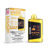 Kraze HD Mega - Banana Ice Disposable Vape available on Canada online vape shop